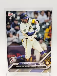2024 Topps Now #37 Jackson Chourio RC 1st Career Home Run Brewers - Picture 1 of 4
