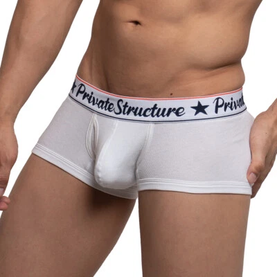 Calzoncillos boxer clásicos de bambú Private Structure ajuste blanco 4070 9 Foto 1 de 4