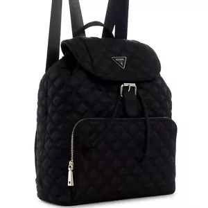 GUESS Jaxi Mochila Grande Acolchada, Bolso, Monedero Bolsa de Viaje en Negro - Imagen 1 de 12