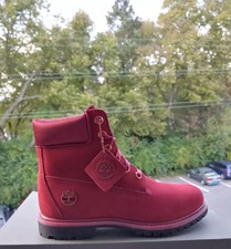 burgundy timberlands women's boots