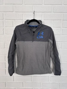 Under Armour Cold Gear Jacket Youth Large Full Zip Gray And Blue - Picture 1 of 9
