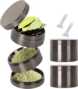 Grinder 2 Set Spezie Macina Tritino 50Mm Spezie Grinder in Metallo Con Setaccio - Foto 1 di 7
