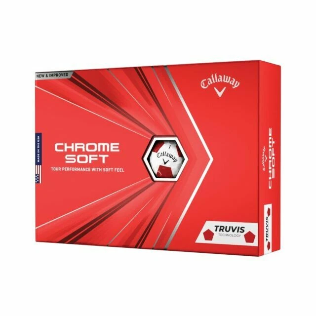 Callaway Chrome Soft 2020 Golf Ball - Truvis Red/White