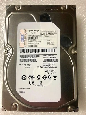45W8286 IBM Seagate 2TB SAS 7.2K 3.5'' HDD Hard Drive without/ Tray ST2000NM001 - Image 1 of 2