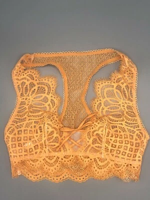 Victoria Secret S/P Bralette de renda laranja claro P/P - Imagem 1 de 4