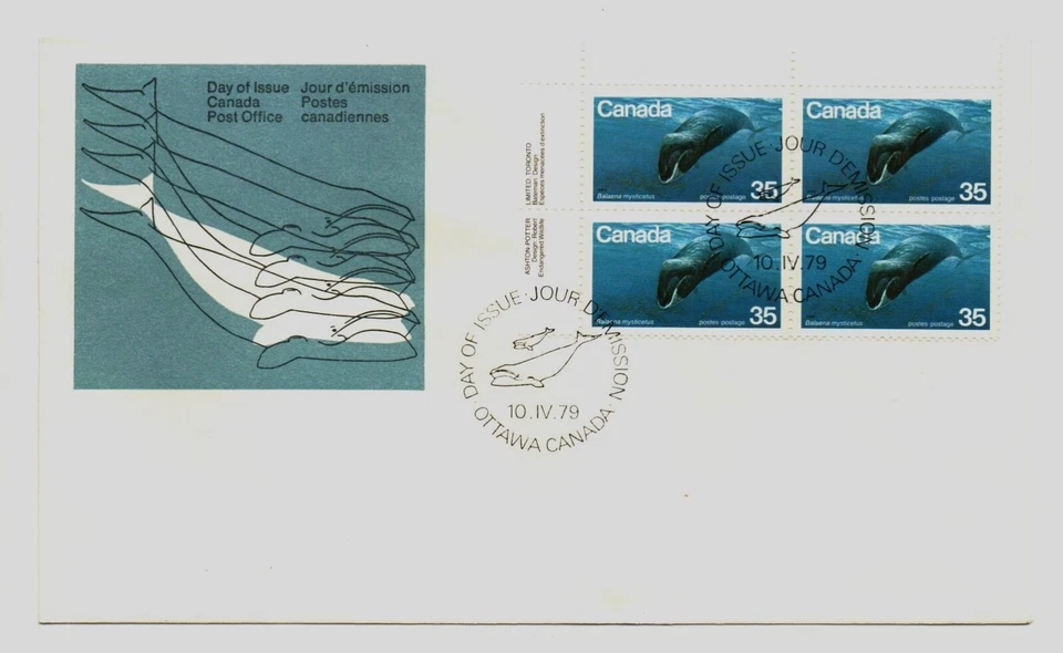 Canada Scott 814 First Day of Issue Cover 1979 Bowhead Whale 35 Cents - Image 1 of 1