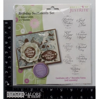 JUEGO DE 9 1 5/8 CÍRCULOS ESTAMPILLAS DE GOMA ESTAMPILLAS JUSTRITE  Foto 1 de 2