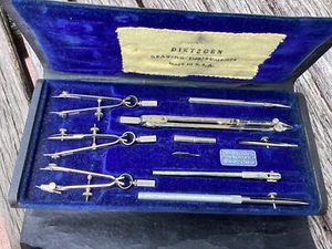 Vintage Dietzgen Drafting Instruments Set USA - Picture 1 of 7