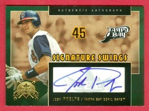 2005 NATIONAL PASTIME (BB) Josh Phelps SP SIGNATURE SWINGS AUTO CARD #ed 152/199