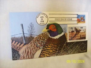 Poormon's first day cover for the Pheasant from 1988 5/120 - Foto 1 di 1