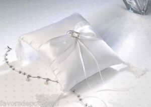 white ring bearer pillow wedding ringbearer pillow