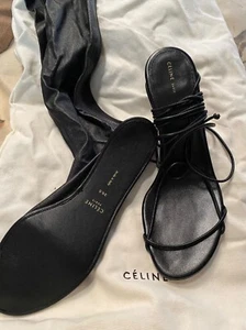 Celine Phoebe Philo Leathe Naked Wrap Lace-Up Sandals Heels Fall 2018 39.5-40 - Picture 1 of 10