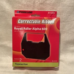 Porelon Correctable Ribbon Royal/Adler Alpha 600 2-pack Item 11473 Black - Picture 1 of 7