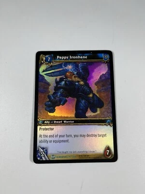 World of Warcraft TCG Pappy Ironbane #115/208 WOW Blood of Gladiators Brown Back - Image 1 of 4