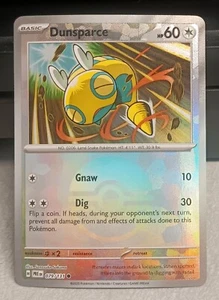 Pokemon Prismatic Evolutions Pokeball 2025 tarjeta holográfica completa 079/131 Dunsparce - Imagen 1 de 5