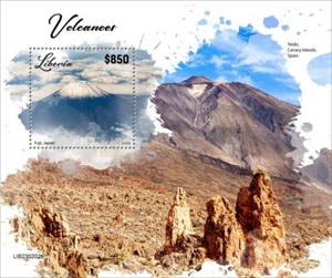 Volcanoes Japan Spain MNH Stamps 2023 Liberia S/S - Picture 1 of 1