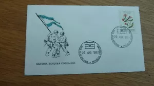 1982 ORIGINAL FALKLANDS WAR 28th APRIL ARGENTINA MALVINAS 1st DAY COVER FLAG - Picture 1 of 2