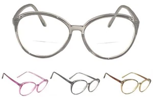 READING GLASSES LARGE OVERSIZE BIFOCAL RETRO 50'S LOOK READERS LAST ONES - Picture 1 of 1