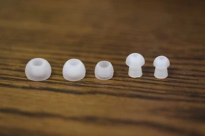 5 pares de repuestos de auriculares genéricos puntas de auricular/puntas de ala auriculares transparentes Foto 1 de 2