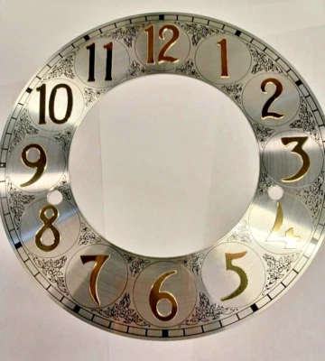 Hermle grandfather clock dial chapter ring for 1171 movement 245 mm - Image 1 of 2