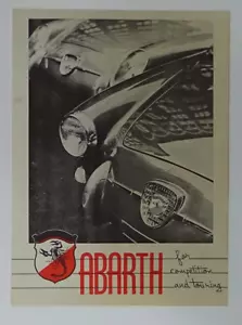Folleto de venta desplegable vintage Fiat Abarth 750, Allemano, Zagato, Monza #E-70 - Imagen 1 de 9