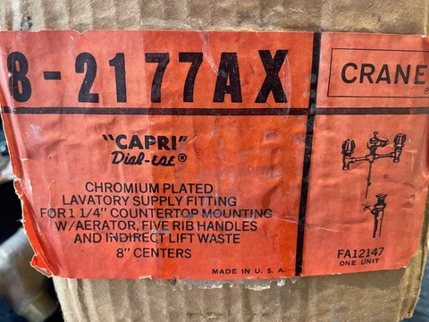 Vintage 1950's NOS Crane Capri Bathroom Wide Spread Faucet Cover