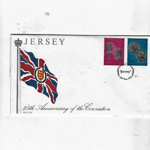 Stamps - FDC Jersey - 25th Anniversary of Coronation - Picture 1 of 1