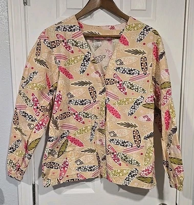 Chaqueta Médica Peaches Uniforms Izzy Mujer M. Playa Floral Hawaiana Tropical Foto 1 de 4