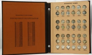 1946-2022 Roosevelt Dimes Incl Silver /Proof  only Issues Dansco Album 248 Coins - Picture 1 of 24