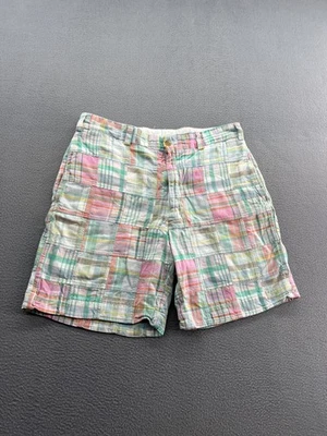 Bills Khakis 短裤男式 33 多色格子拼布马德拉斯棉休闲美国 — 第 1/4 张图片