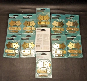 Menge 11 Everbilt 1 3/4" dekorative Scharniere & eine 3/4" Haspel für Holzbearbeitung - Bild 1 von 8