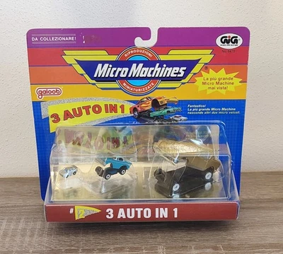 Micro Machines Triplesiders #2 Studebaker Galoob  Italian Gig 3 Auto In 1  - Immagine 1 di 3