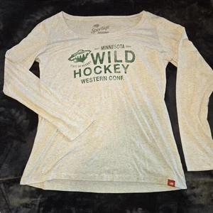 Sportiage Minnesota Wild Hockey Western Conf. Camiseta para mujer cuello ancho XXL - Imagen 1 de 6