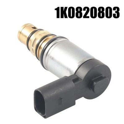 AC Compressor Control Solenoid Valve Black & Silver Color Easy Installation - Image 1 of 4