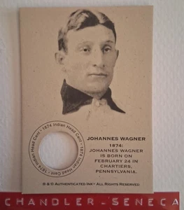 HONUS WAGNER Pirates 1874 Penny Coin Collector Baseball Card - Picture 1 of 1