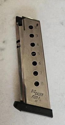 Mag Sig Sauer Factory OEM P220-1 45 ACP 8-Round Magazine Stainless 220  Clip - Image 1 of 4