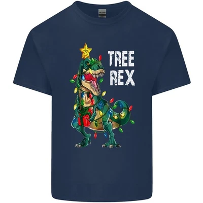 Camiseta De Algodón Ligera Para Hombre De Dinosaurio Divertido T-Rex De Navidad - Imagen 1 de 4