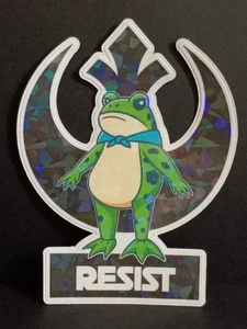 Vinilo Adhesivo Calcomanía Resistente al Agua Portland Rana Protestante Anti-ICE Resistente 3" - Imagen 1 de 7