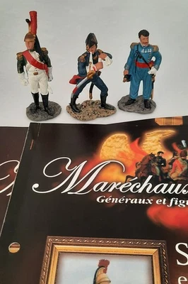 Lot De 3 Soldats En Plomb  HACHETTE Maréchaux D'empire N°72,71,70 - Photo 1/2