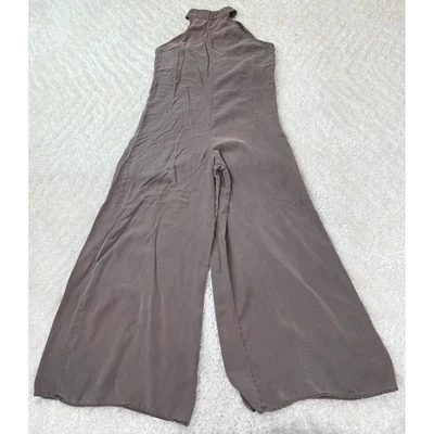 Mono de tela y piedra para mujer XS pierna ancha cuello halter sin mangas informal preppy Foto 1 de 4