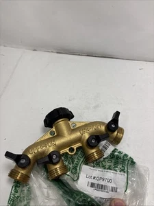 Hourleey Brass 4 Way Heavy Duty Garden Hose Splitter, Water  - Picture 1 of 4