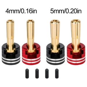 LowPro Bullet Plugs, Welding-Free Hard Shell Metal Heatsink, 4mm/5mm Set for RC  - Picture 1 of 13