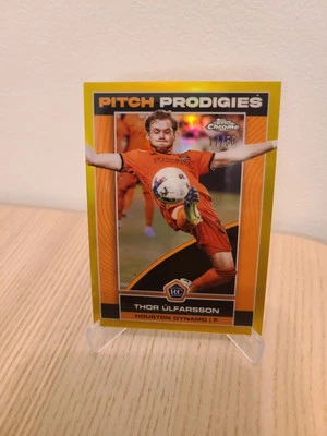 2023 Chrome MLS Pitch Prodigies Gold Refractor /50 Thor Ulfarsson #153 Rookie RC - Image 1 of 2