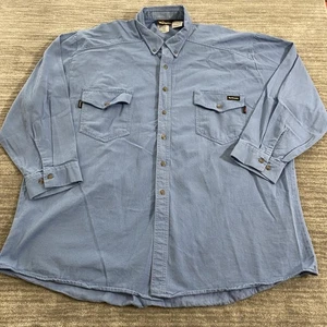 Workrite FR Hemd Herren 3XL Regular Blau Westex UltraSoft Button Down Taschen - Bild 1 von 8