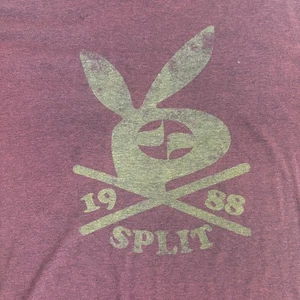 Split 1988 T-Shirt XL Herren meliert rotbraun Skater Bunny Grafik Tee - Bild 1 von 5