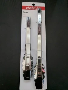 Confezione 2 Pinze Cucina Acciaio Inox Grill Servizio Insalata NUOVE - Foto 1 di 3