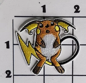 Raichu Pokemon Patch Embroidered Iron On Upcycle Cosplay Pop Culture - Picture 1 of 1
