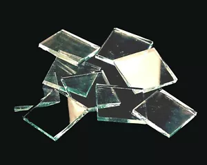 125 Clear Smooth Fusible - 96 coe 1" Square Stained Glass Mosaic Tiles - Picture 1 of 1