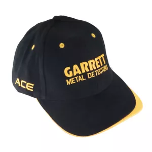 Garrett ACE Black Baseball Cap One Size Fits All with Fastener Strap 1664400 - Picture 1 of 3