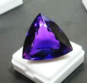 Natural Violet Amethyst 70 Ct Loose Gemstone Certified Translucent For Jewelry - Picture 1 of 7